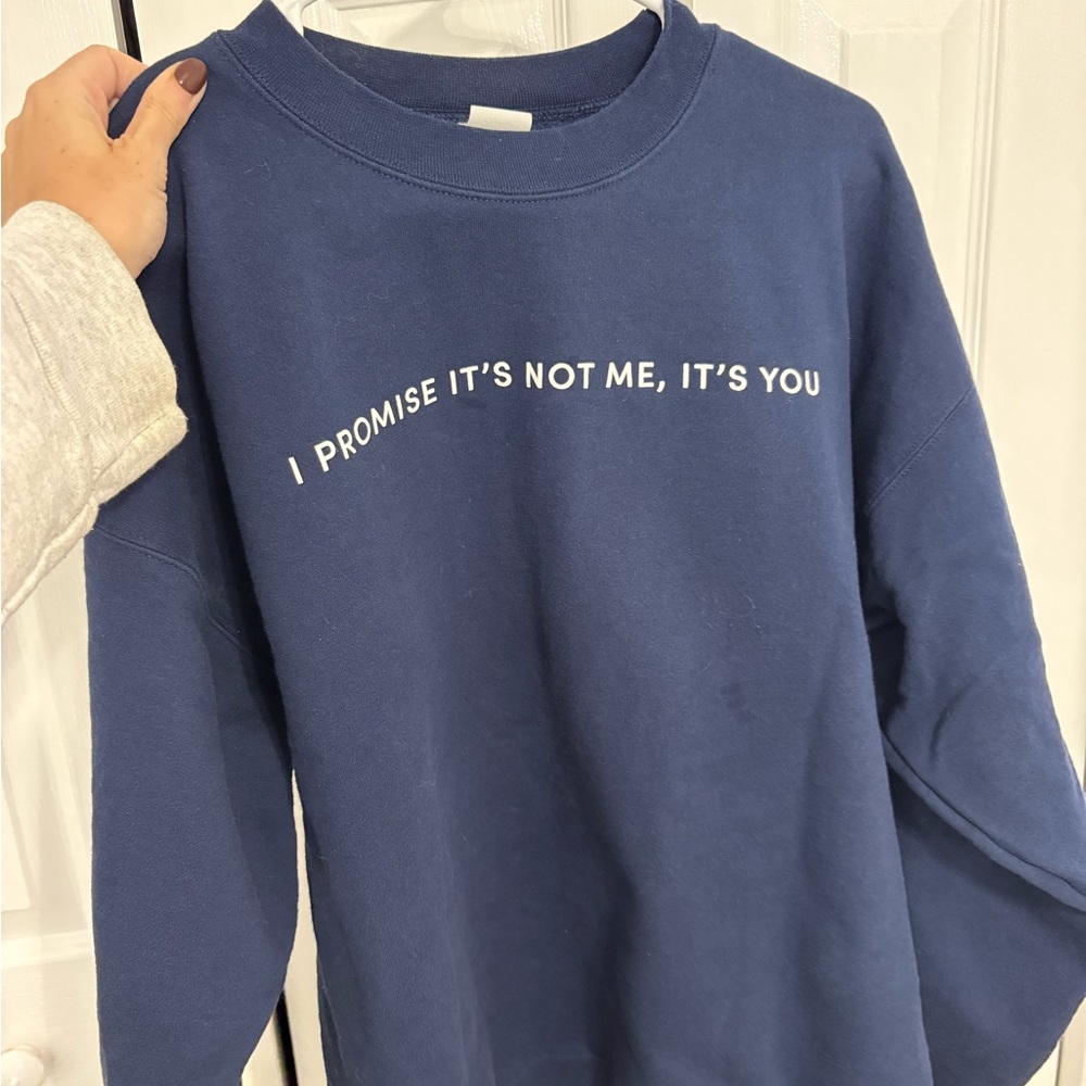 Uncommon James Navy Sweatshirt with White Text